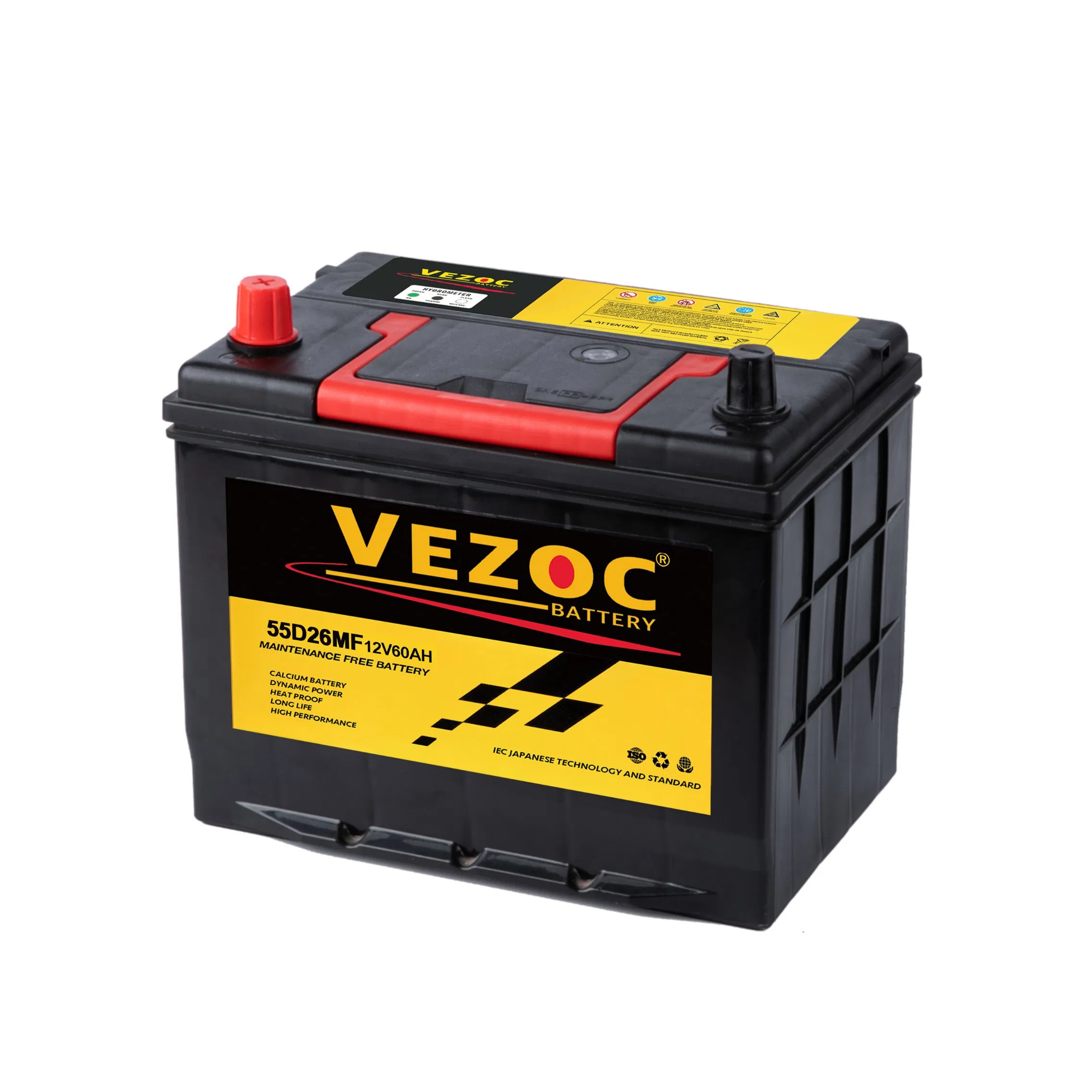 JIS60-55D26 Lead-Acid Storage Battery Mf Battery Car Starter Battery 12V60ah