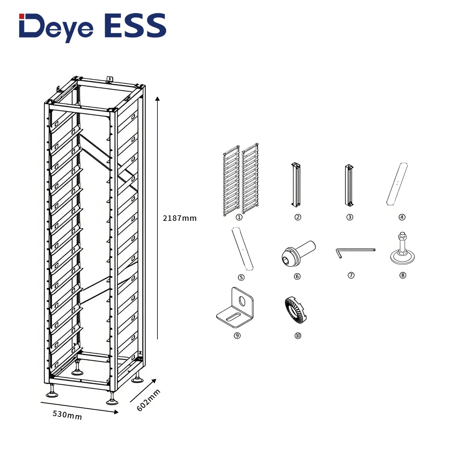 Deye Ess Bos-G Intelligent BMS Industrial Battery 100ah 51.2V Home Battery Storage System Container