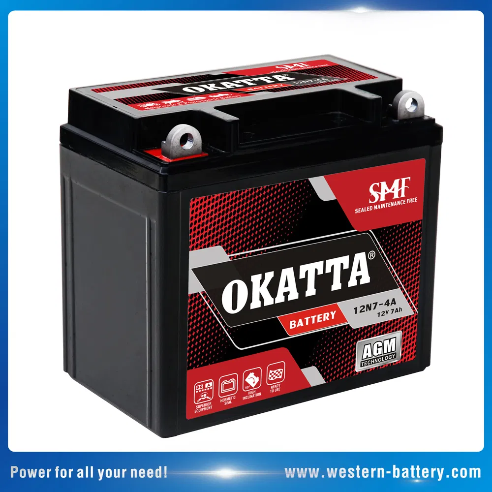 Mf 12n7-4A AGM Sealed Maintenance Free Motorcycle Battery 12V 7ah