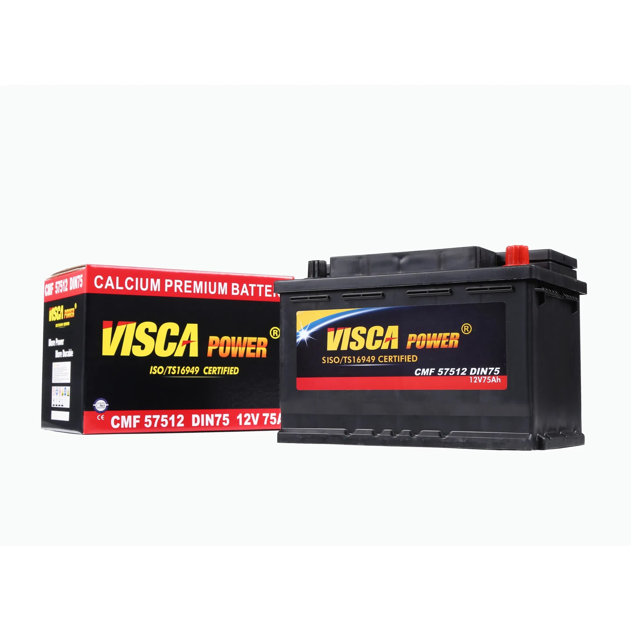 Visca Power DIN75 Mf 12V Automotive Lead Acid Auto Car Battery