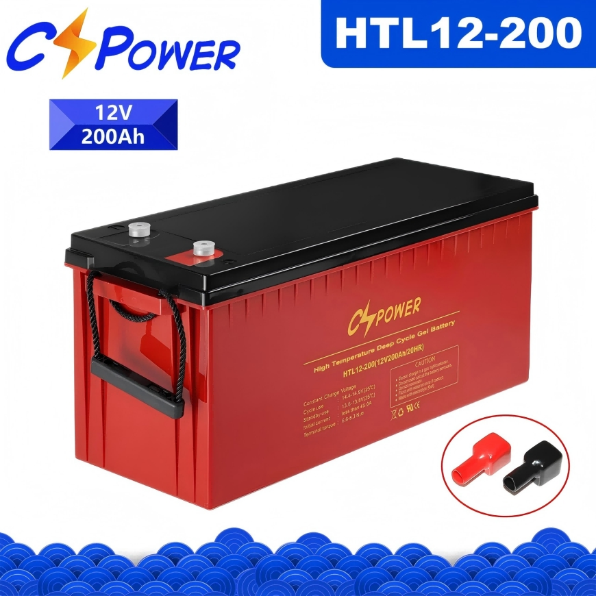 Cspower Htl12-200 Deep-Cycle-Gel Solar Battery 12VDC 200ah with 3 Years Warranty