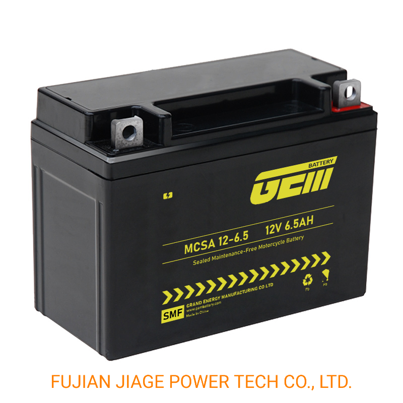 MCSA 12V6.5AH Motorcycle Battery Intelligent Gel MF Maintenance Free Factory Activated Power Sports High Performance Rechargeable Lead Acid Battery - GEMBATTERY