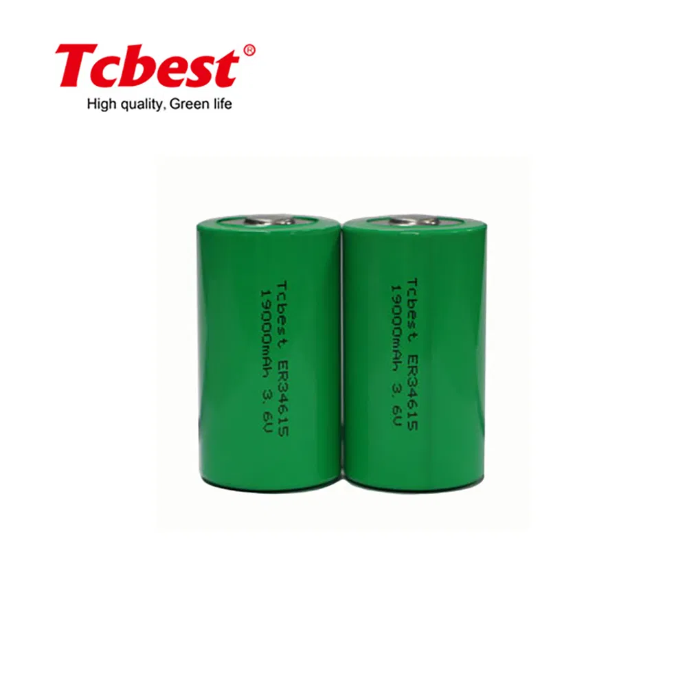High Quality Er34615 D Size 3.6V 19000mAh Non Rechargeable Battery Li-ion Lisocl2 Cylindrical Primary Battery with CE/MSDS