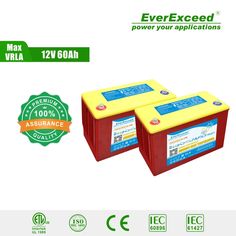 12V Solar Battery Rechargeable Battery Deep Cycle High Temperature Gel Battery