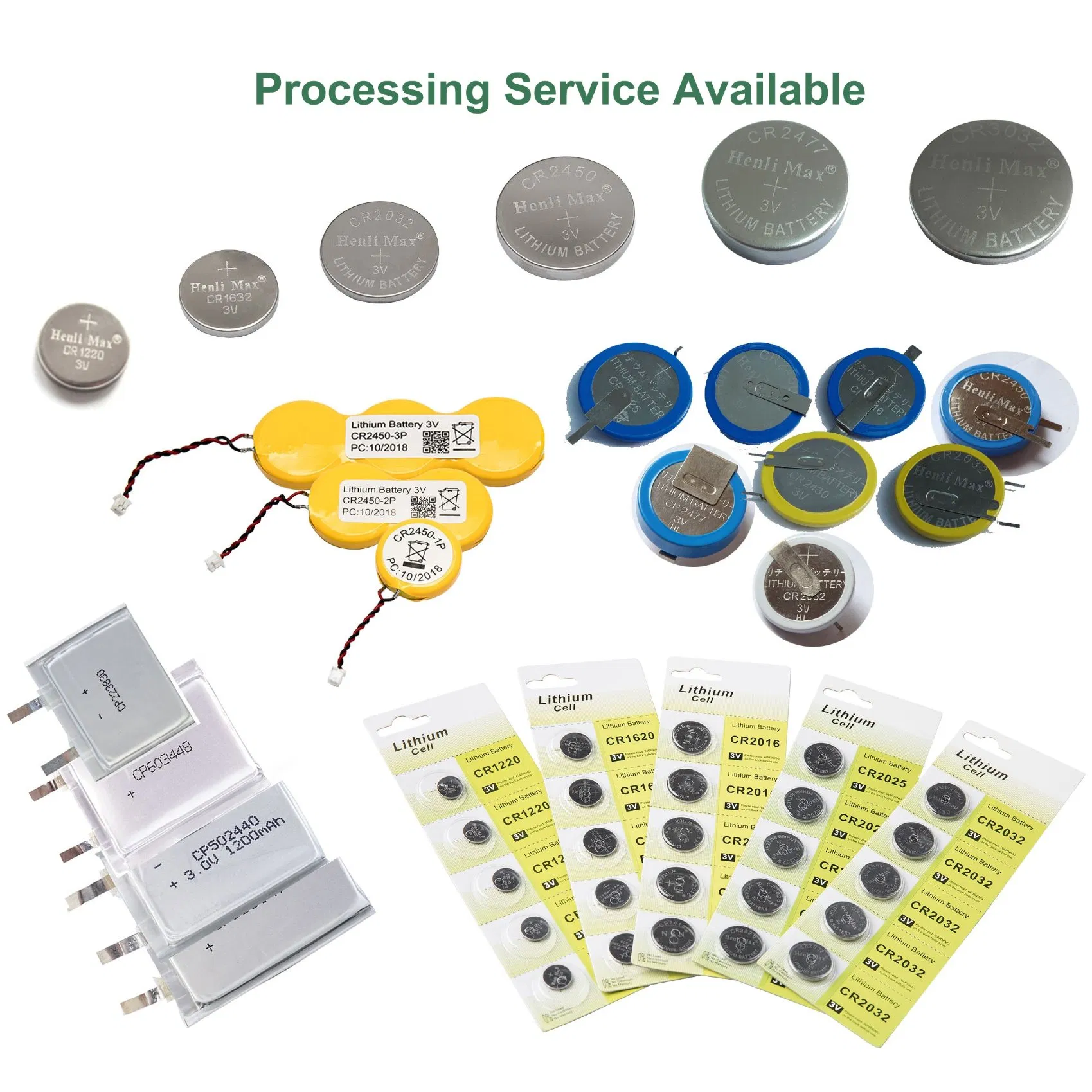 Wholesale Cr2032 Cr2025 Cr2016 Non Rechargeable Primary Batteries 3V Button Cell Lithium Battery for Electrical Toys Car Keys