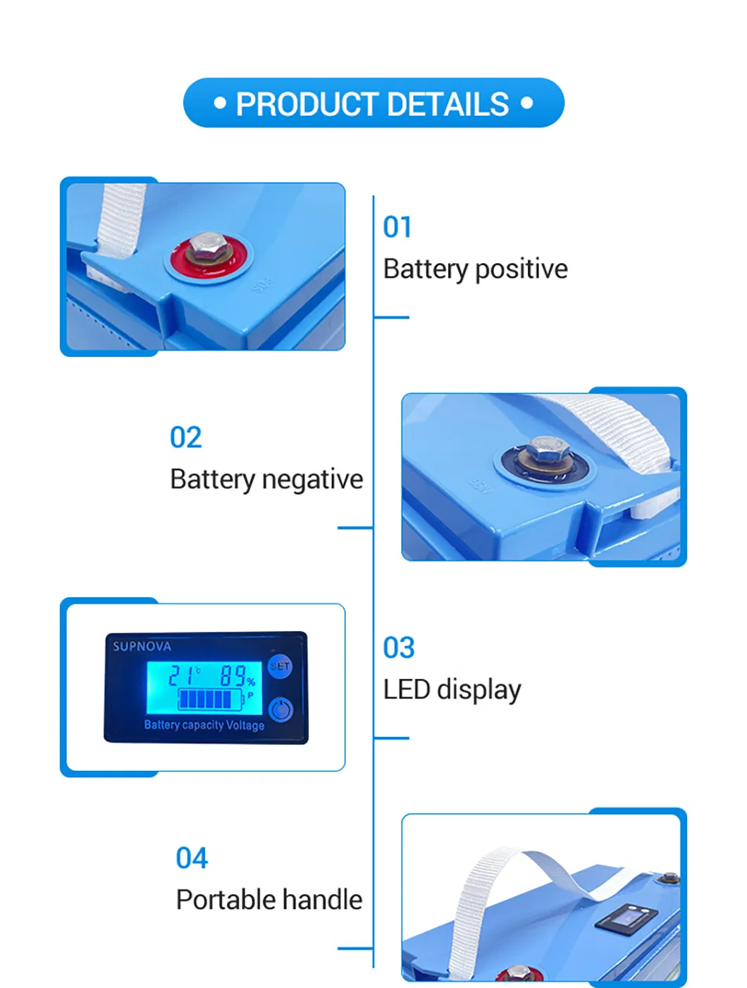 LiFePO4 Battery Display