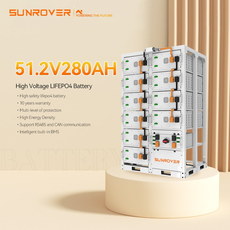 Cheap Price 280ah 51.2V Sunrover Lithium 48V Portable-Power-Stations Solar Power Storage Battery