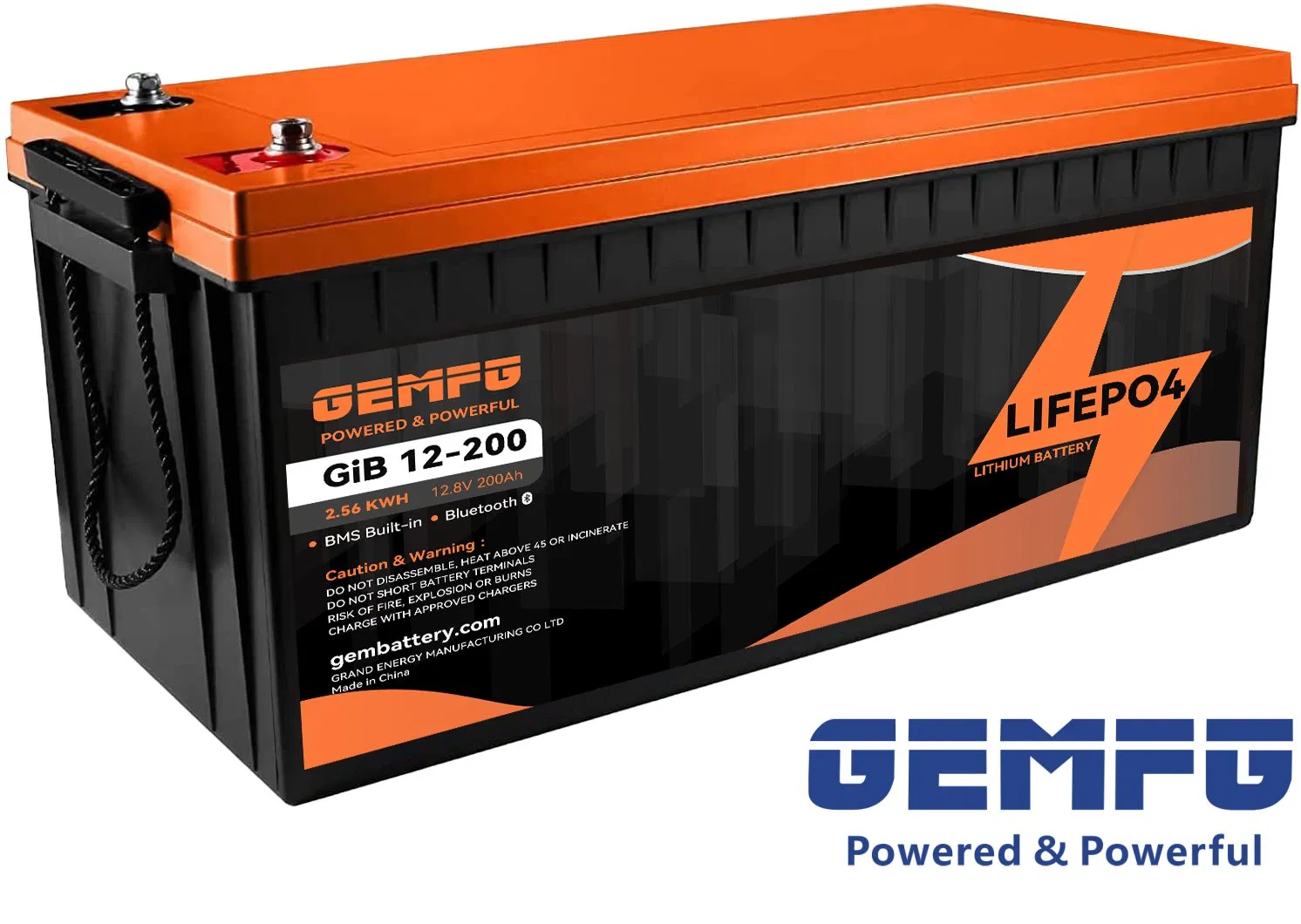 GEMFG Battery Energy Storage 12V200AH Power Wall Photovoltaic Energy Portable Solar Storage 5KWH 10KWH LiFePO4 Lithium Battery