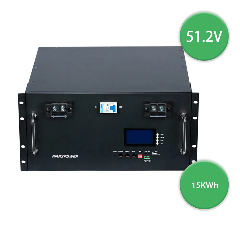 Amaxpower 51.2V 200ah High Temperature Solar Lithium Battery LiFePO4 Battery Backup Battery for Emergency System/ UPS/ Lighting Rack Solar Power Storage