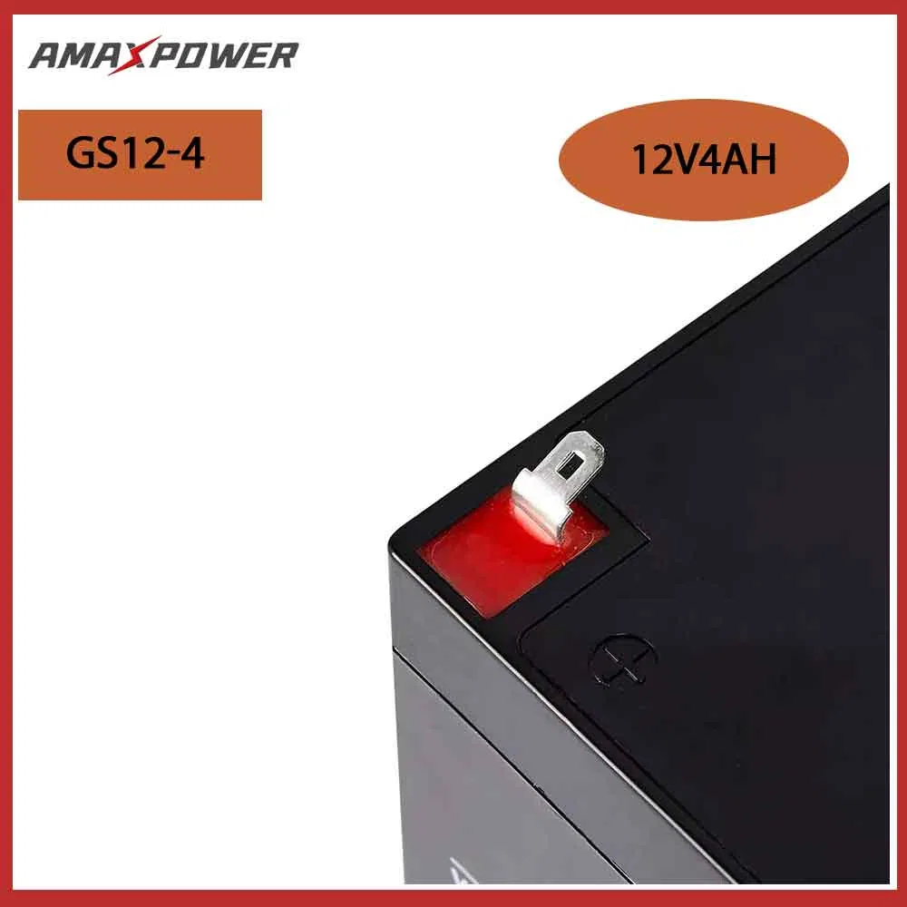 Amaxpower High Temperature Battery 12V 4ah Low Dischargeable Rate Rechargeable Battery for UPS/Electronic Cash Registers/Electronic Test Equipment