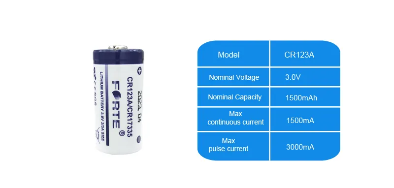 CR123A battery specifications