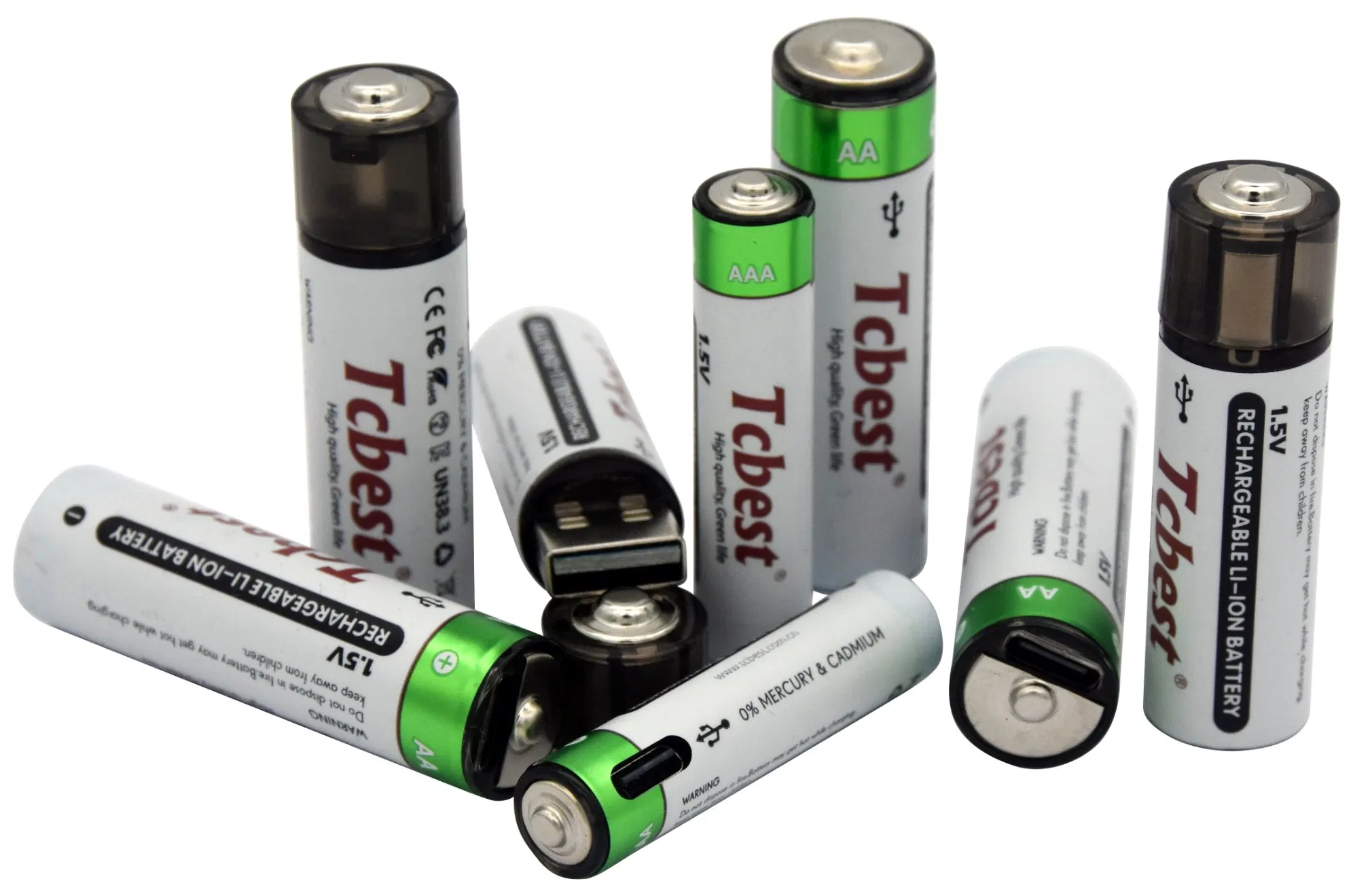 1.5V Type C USB 1100mwh 1500mwh Lithium Rechargeable Battery Li-ion Rechargeable Batteries Lithium Ion Batteries for Electronic Equipments