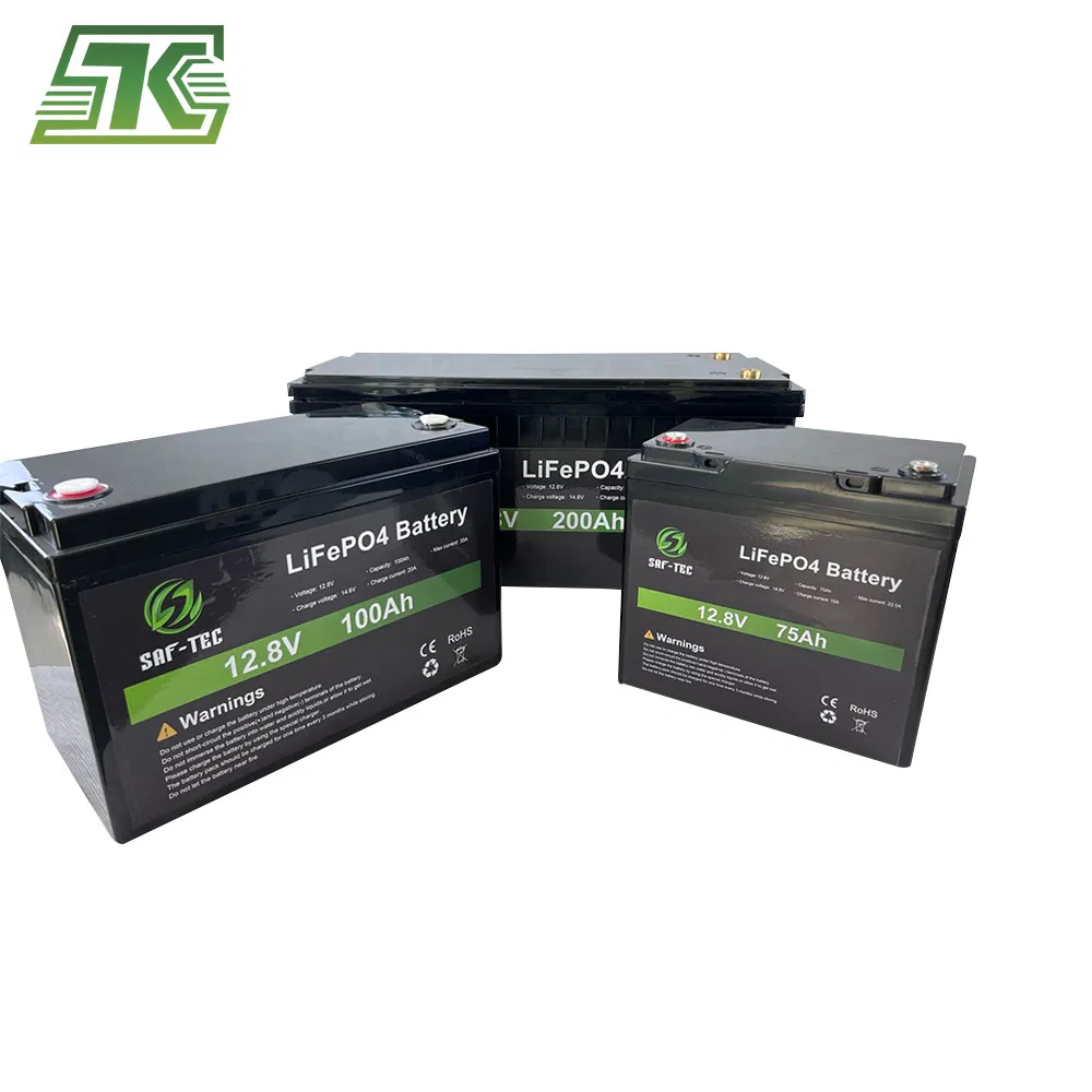 Saftec 12V/24V/36V/48V 100ah/200ah/300ah Lithium-Ion Battery LiFePO4 Lithium Battery Pack for Solar Street Light