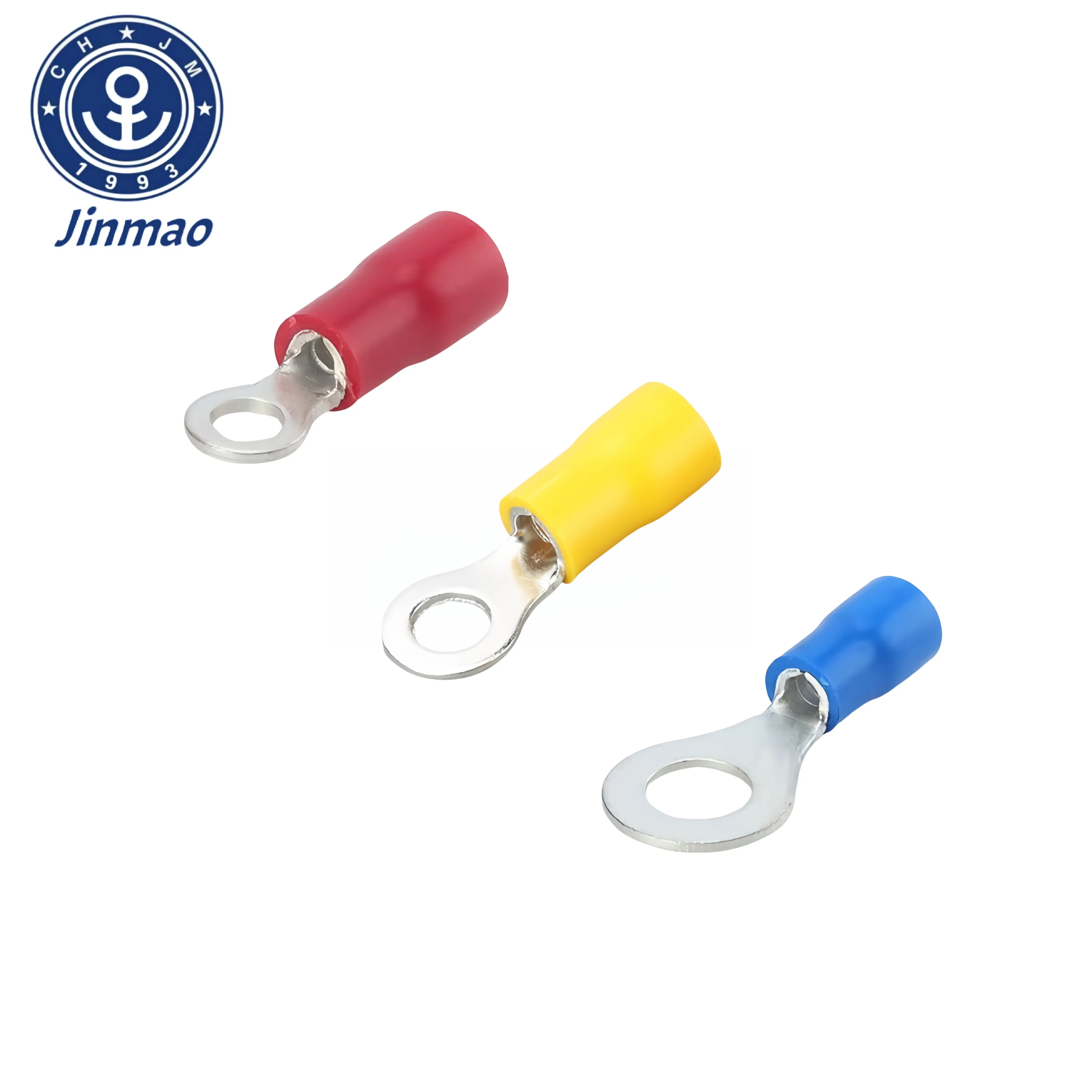 Cold Pressed RV Insulation Ring Terminal Lug Tin Plated Copper Cable Termination Ring Shovel Connector Cable Lug, Terminal