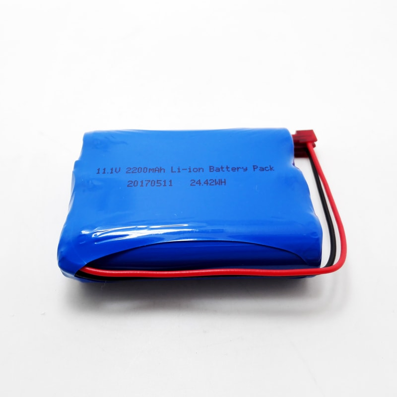 3s1p 18650 10.8V 11.1V 12V 2200mAh Rechargeable Lithium Ion Battery Pack with BMS and Connector