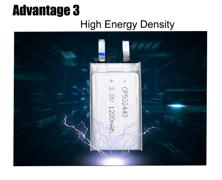 Cp Pouch Battery Lithium Manganese One-Time Low-Temperature Large Capacity Battery for Intelligent Wearable Oximeter Beauty Medical Device