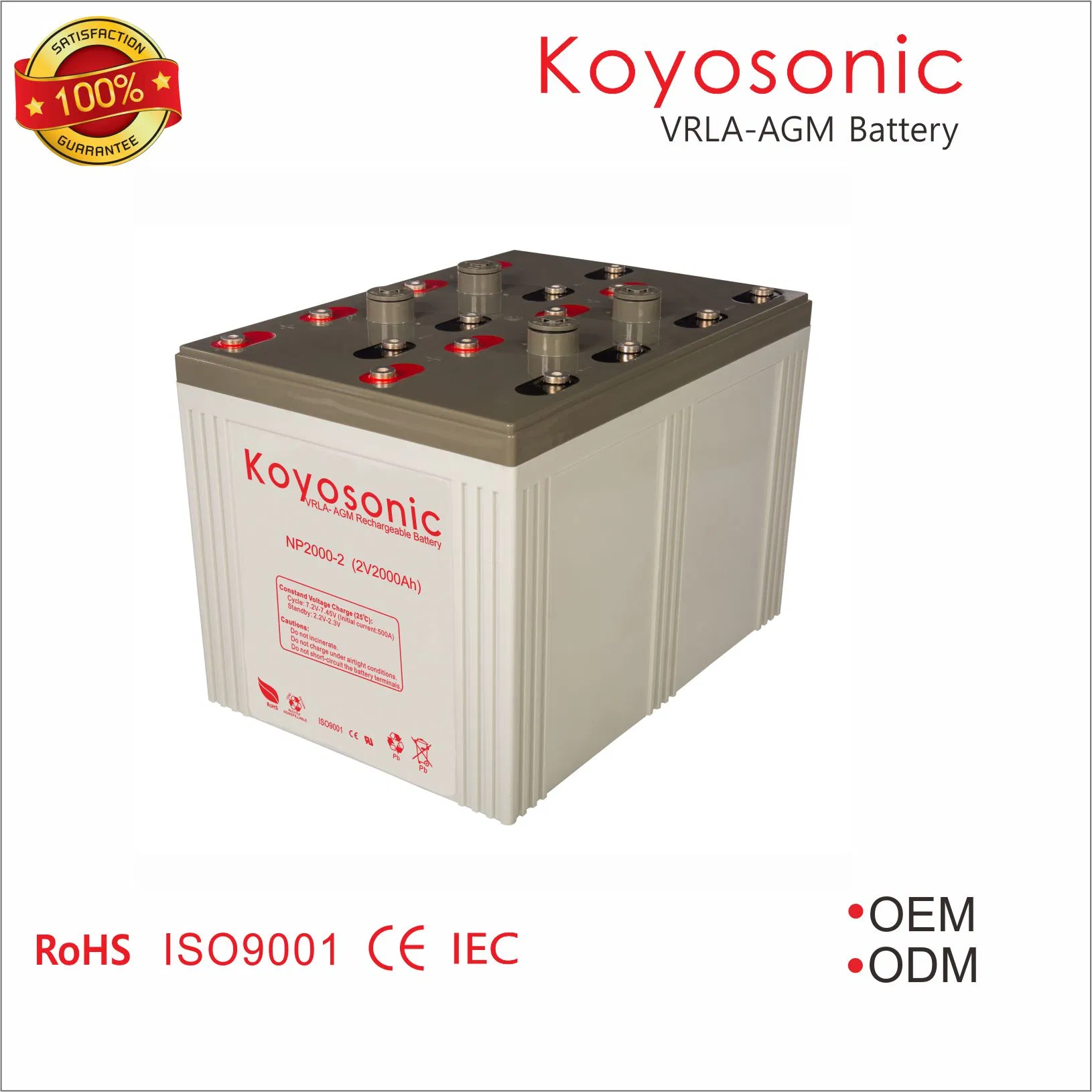 2V 800ah Solar Battery Gel Deep Cycle Battery with 3000 Cycles