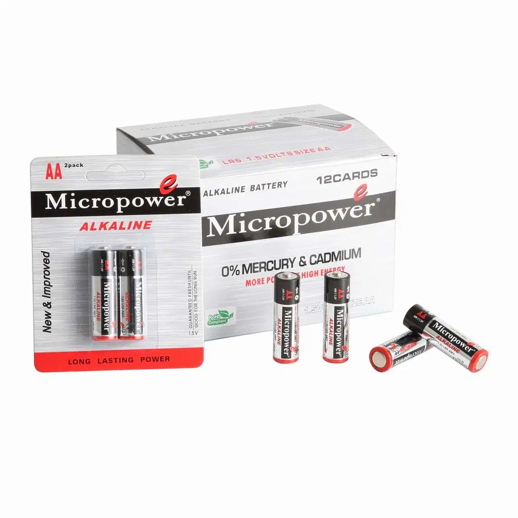High Quality 1.5V AA Dry Cell Lr6 Am3 No. 5 Super Alkaline Clock Remote Battery