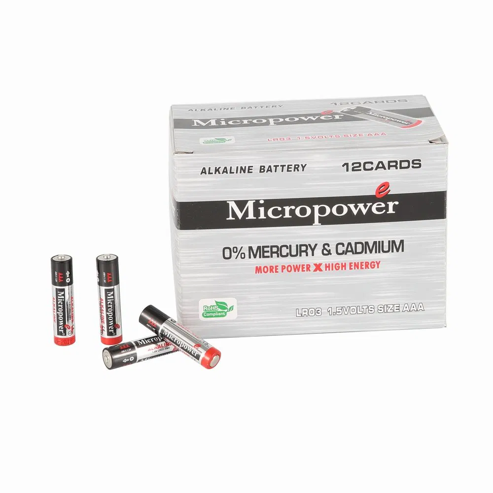 Long Life 1.5V AAA Am4 Um4 Lr03 Alkaline Battery with Free Samples