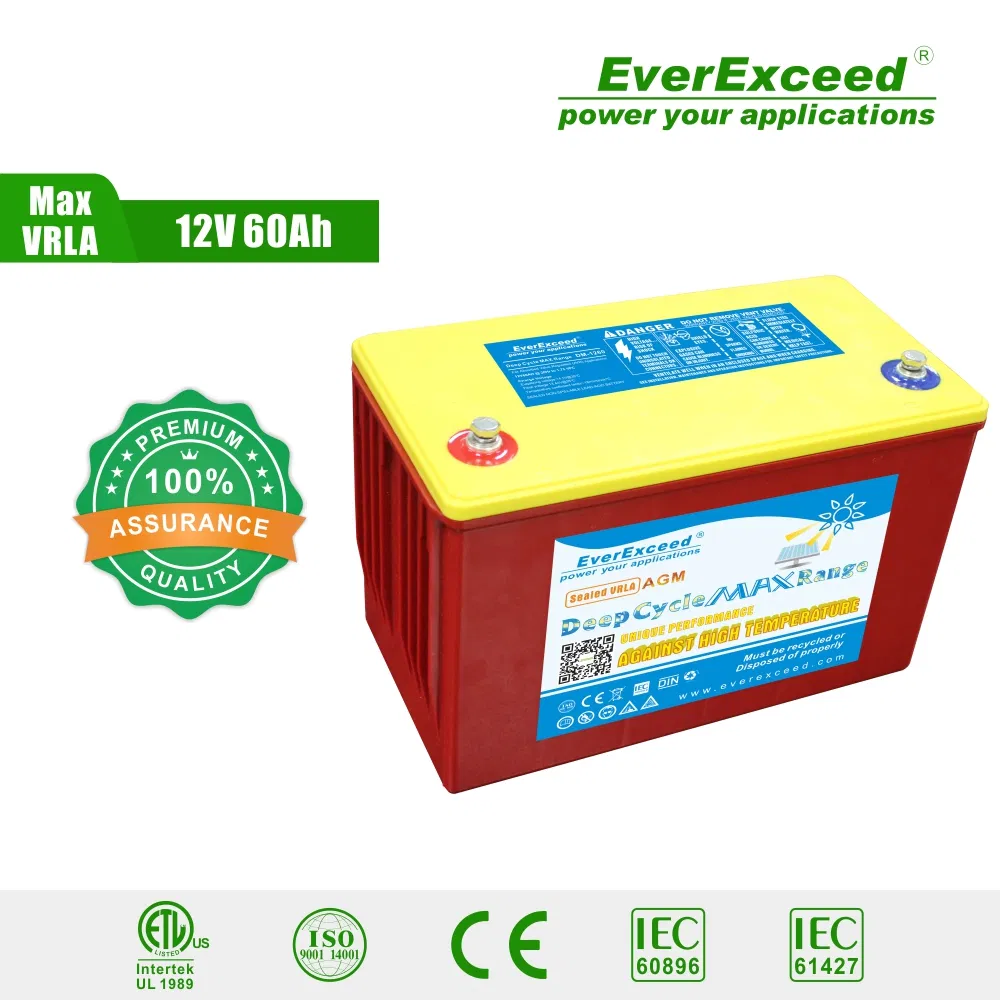 12V Solar Battery Rechargeable Battery Deep Cycle High Temperature Gel Battery