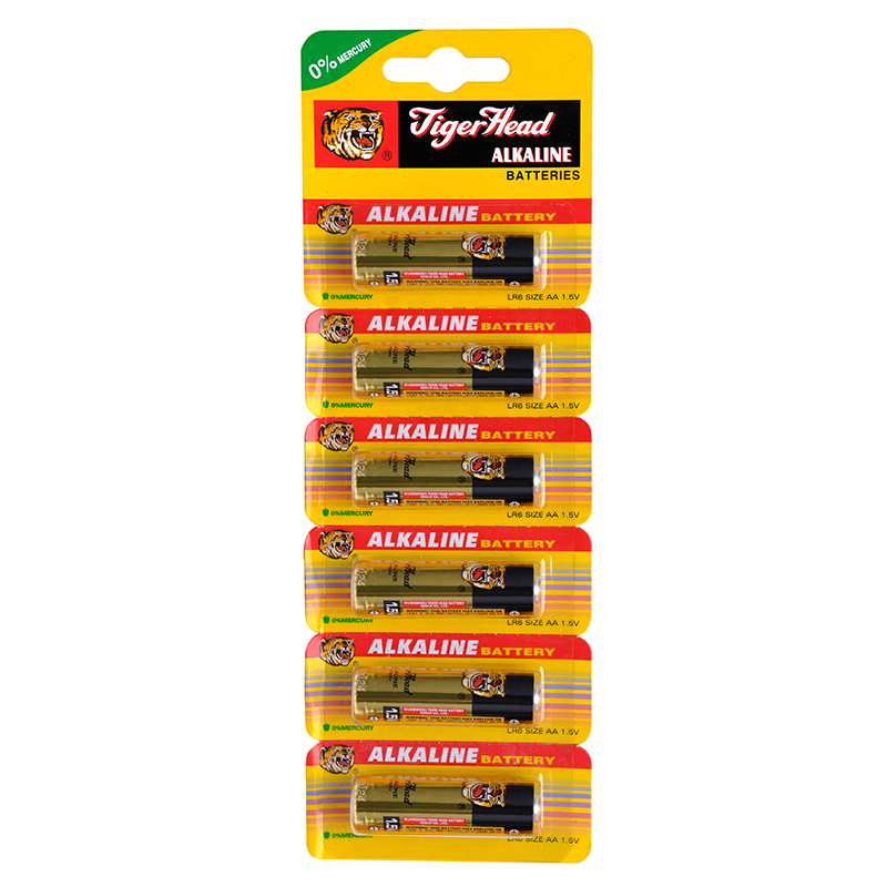 Tiger Head 9V AA Dry 1.5V Cell Lr6 AAA Alkaline Battery for Game Controllers/Toys