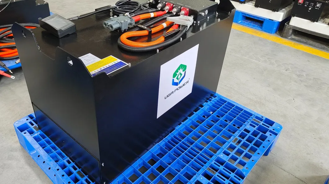 Electric Forklift Battery Side View
