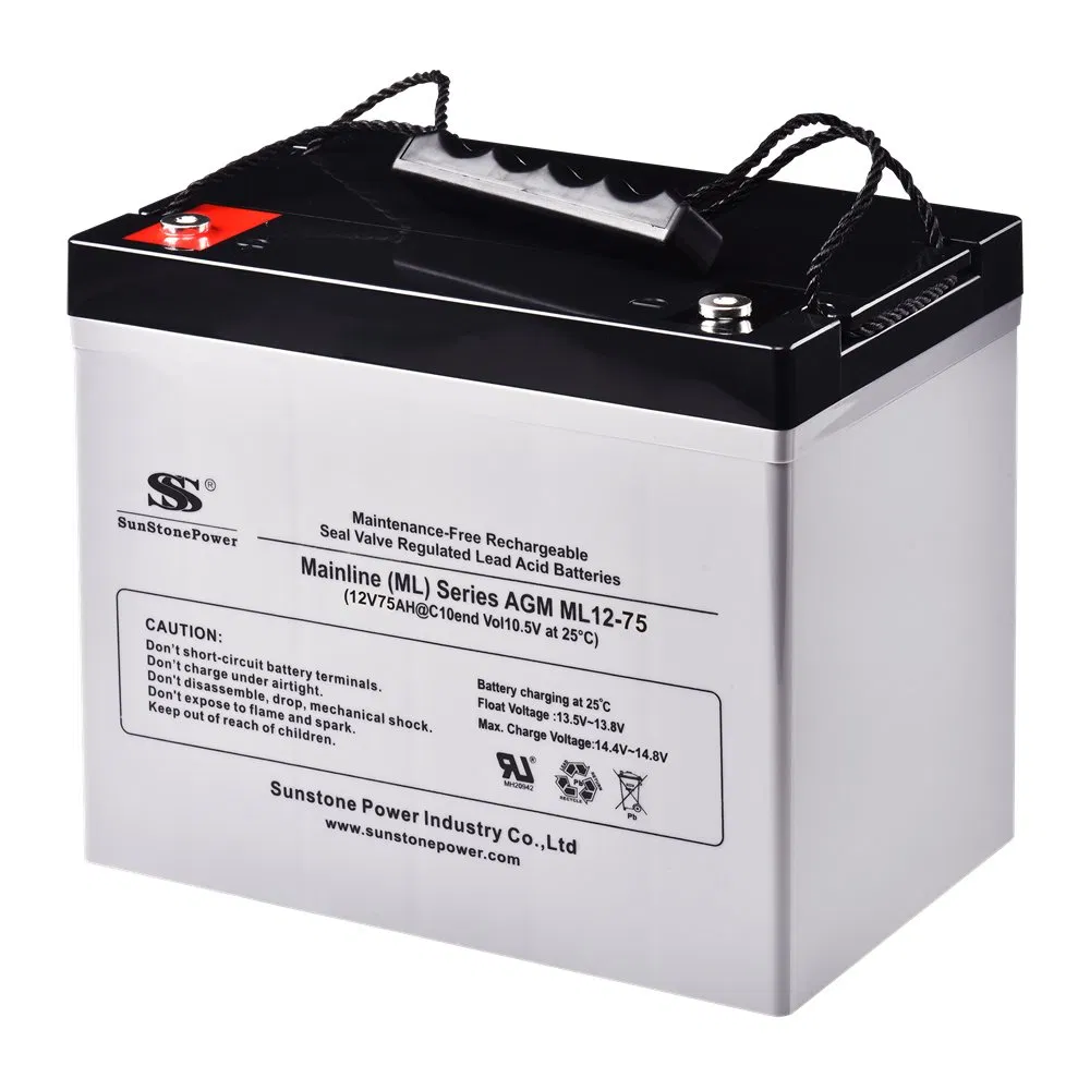 Rechargeable Solar UPS 12V 70ah 75ah AGM Deep Cycle Lead Acid Battery
