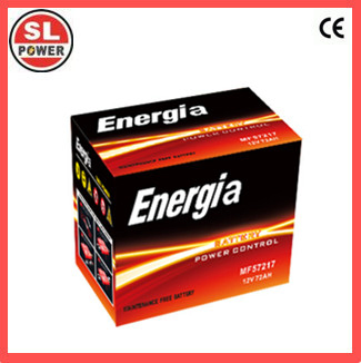 12V 75ah Korean Quality for Africa Market Maintenance Free Car Battery