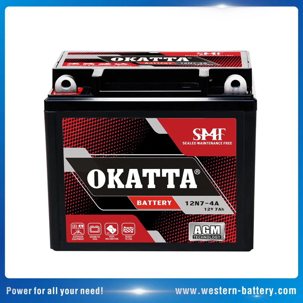 Mf 12n7-4A AGM Sealed Maintenance Free Motorcycle Battery 12V 7ah