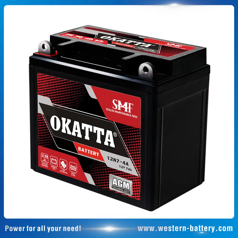 Mf 12n7-4A AGM Sealed Maintenance Free Motorcycle Battery 12V 7ah