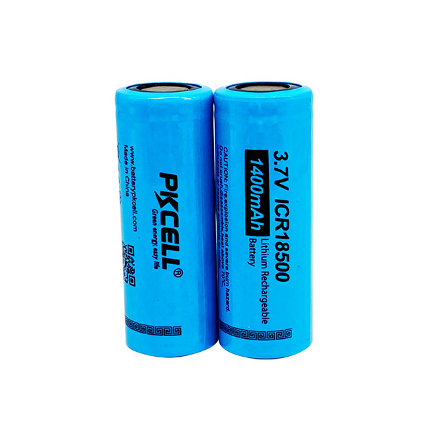 Hot Sale Li-ion Rechargeable 3.7V 18500 1400mAh Battery for Consumer Electronics