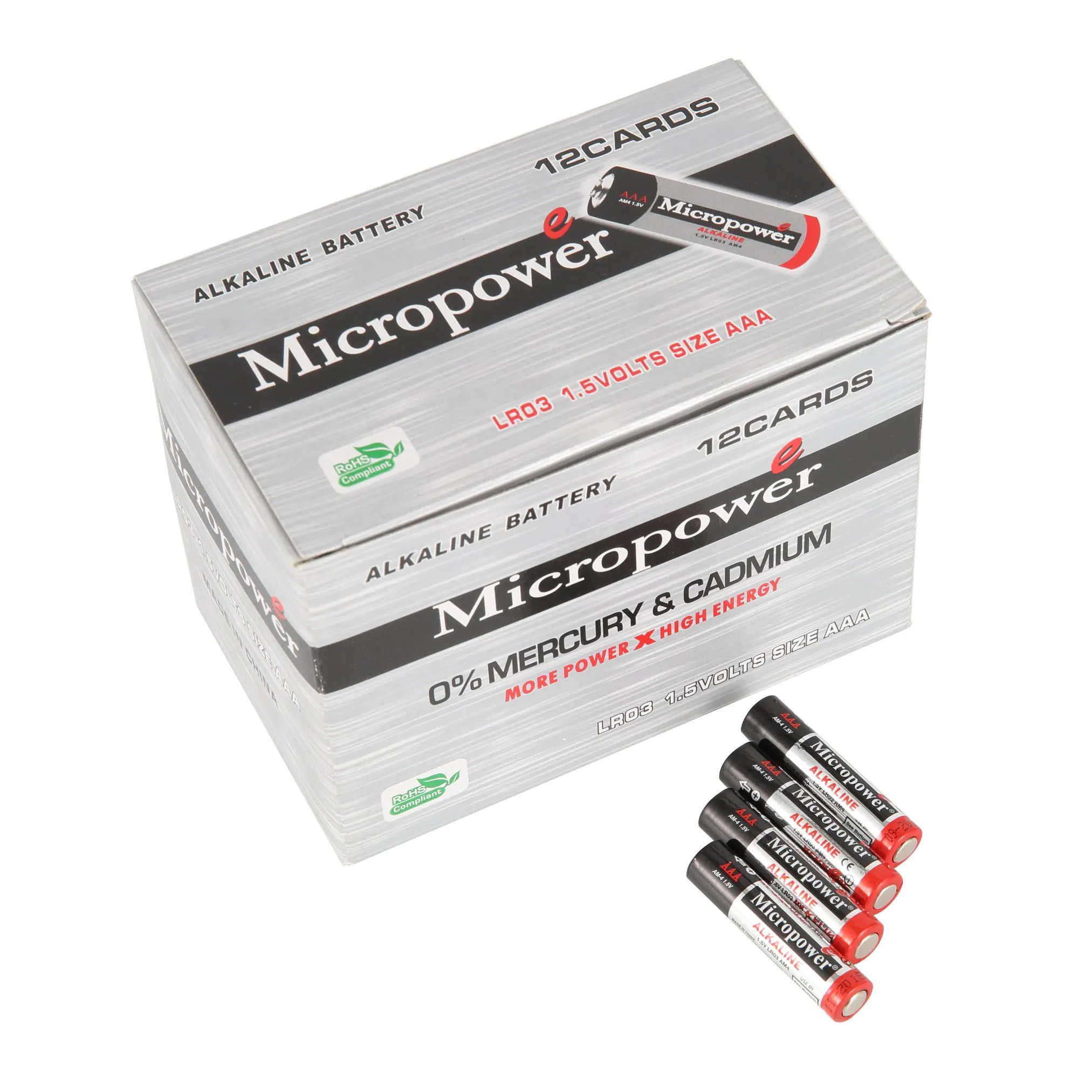 Long Life 1.5V AAA Am4 Um4 Lr03 Alkaline Battery with Free Samples