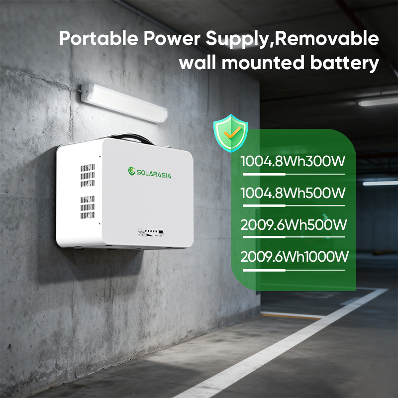 Solarasia Portable Power Station with LiFePO4 Solar Battery 6000 Cycles IP20 for Outdoor Home Emergency Backup