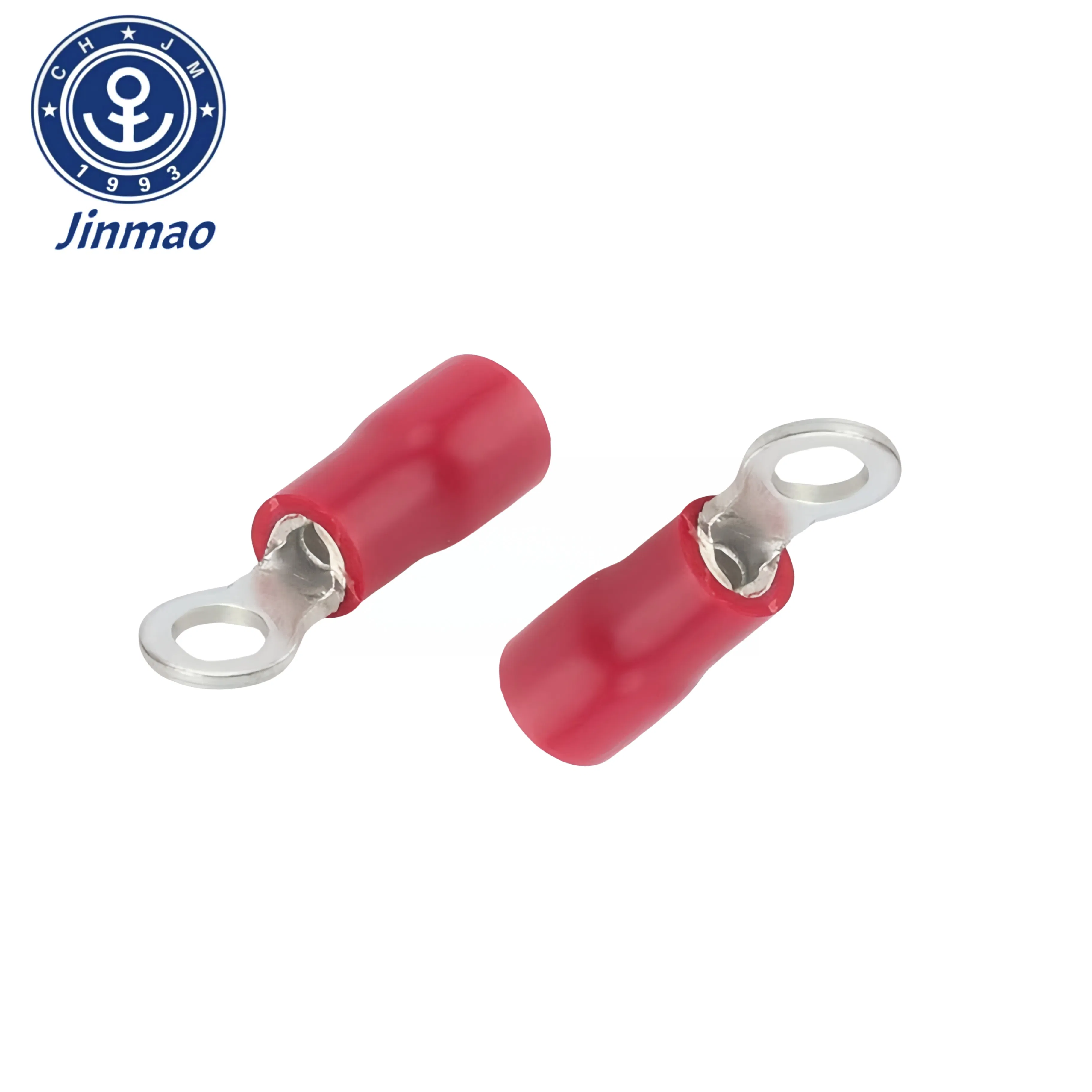 Cold Pressed RV Insulation Ring Terminal Lug Tin Plated Copper Cable Termination Ring Shovel Connector Cable Lug, Terminal