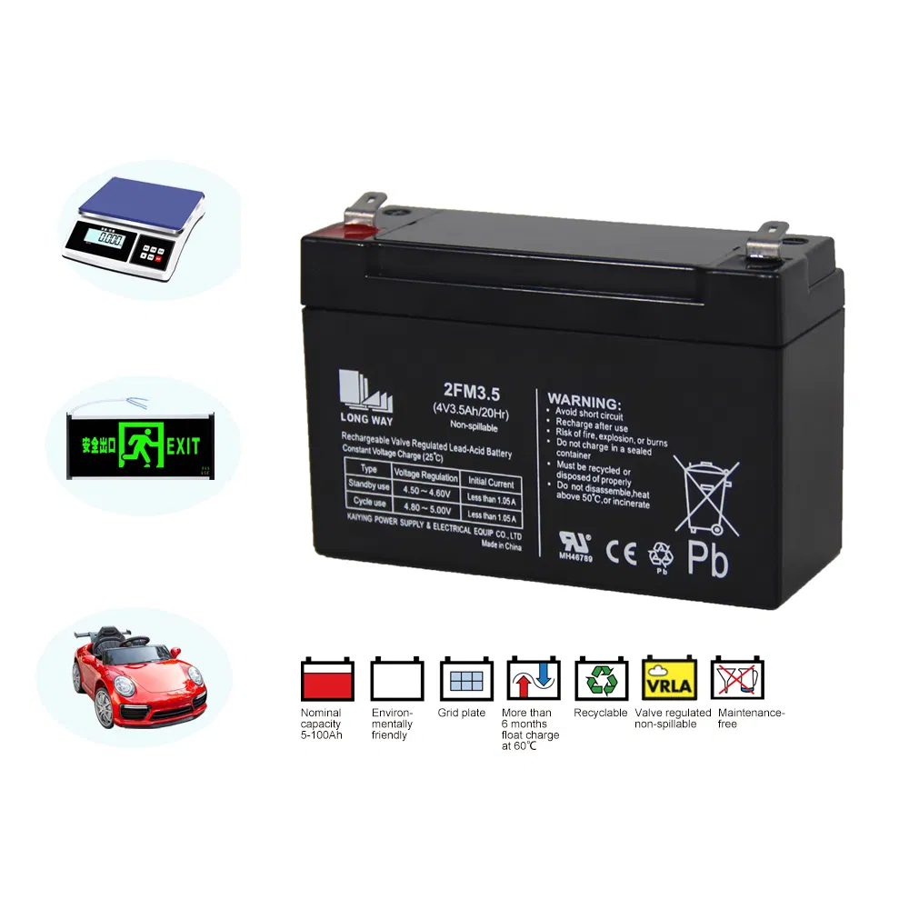 4V3.5ah VRLA Rechargeable Battery AGM Lead Acid Battery