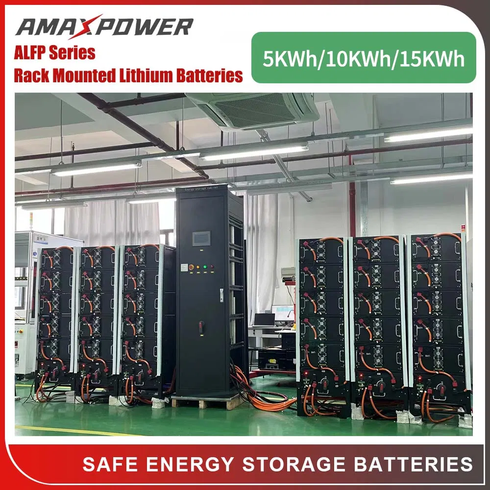Amaxpower 51.2V 200ah High Temperature Solar Lithium Battery LiFePO4 Battery Backup Battery for Emergency System/ UPS/ Lighting Rack Solar Power Storage