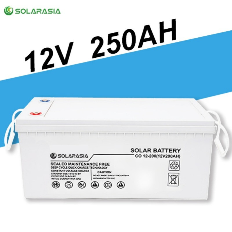 12V Gel Solar Battery 100ah 150ah 200ah Deep Cycle Maintenance Free Rechargeable Gel Battery Long Life Cycle for Solar Energy Storage RV Camping