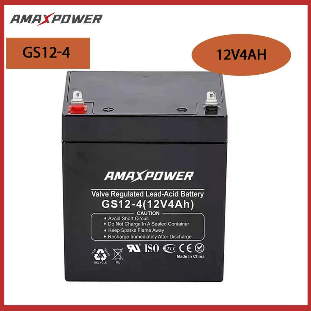 Amaxpower High Temperature Battery 12V 4ah Low Dischargeable Rate Rechargeable Battery for UPS/Electronic Cash Registers/Electronic Test Equipment