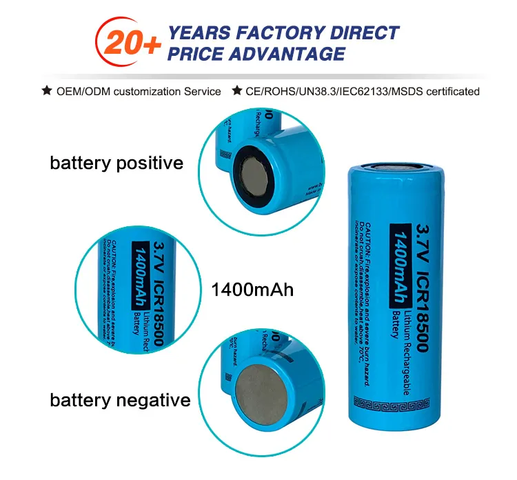 3.7V 1400mAh Battery