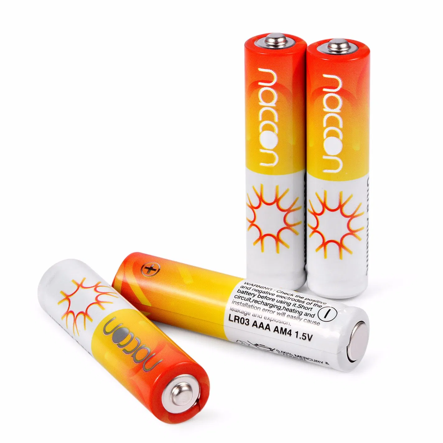 Factory Supply High Quality Naccon Primary Battery AAA Lr03 Am4 1.5V Alkaline Battery Cell for Calculator/Toys/Remote Control Car