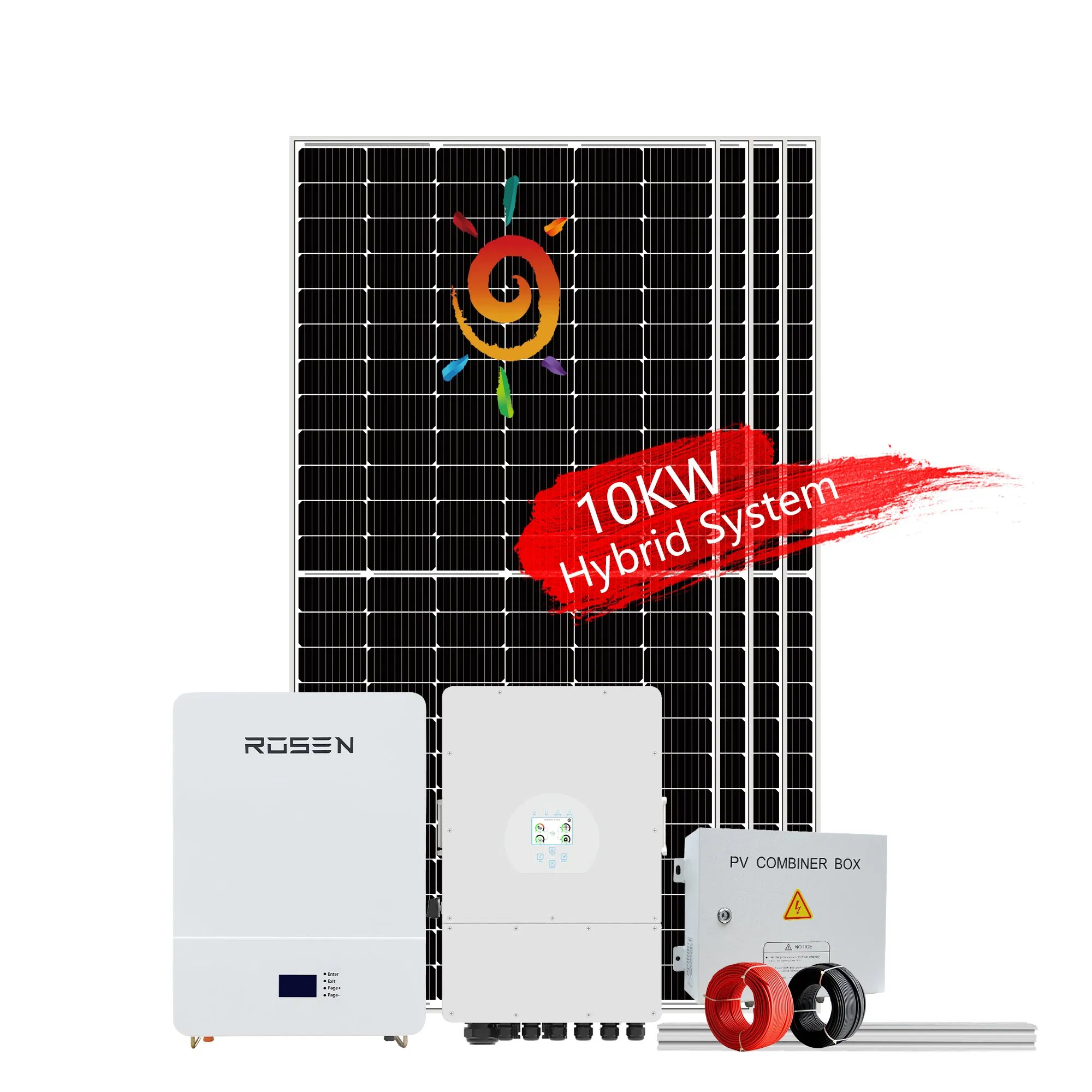 Household Storage 10kw Hybrid Inverter 20kwh Batteries Solar Power System