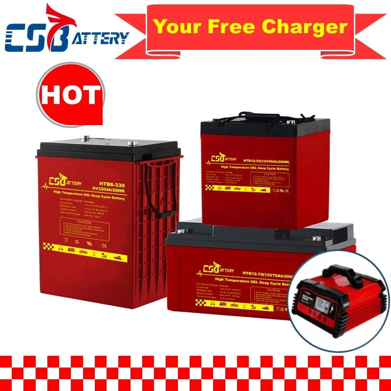 Csbattery 12V 100ah/150ah/200ah Deep-Cycle-Gel Bateria Solar Battery for VRLA/SLA/SMF/Mf/AGM/Rechargeable/UPS/Lead-Acid/Solar Panel/Power Storage/Inverter/CSA
