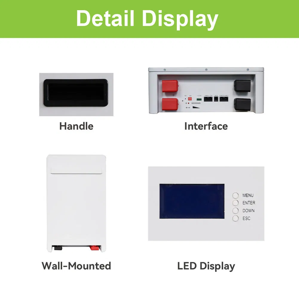 Moreday Home Backup Power Battery 5kwh Wall Mounted Low Voltage M3-100W-5K-a