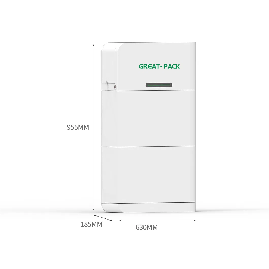 10kwh 20kwh 25kwh High Voltage Pack 204V50ah Stacked LiFePO4 Lithium Battery for Growatt Hybrid Solar System