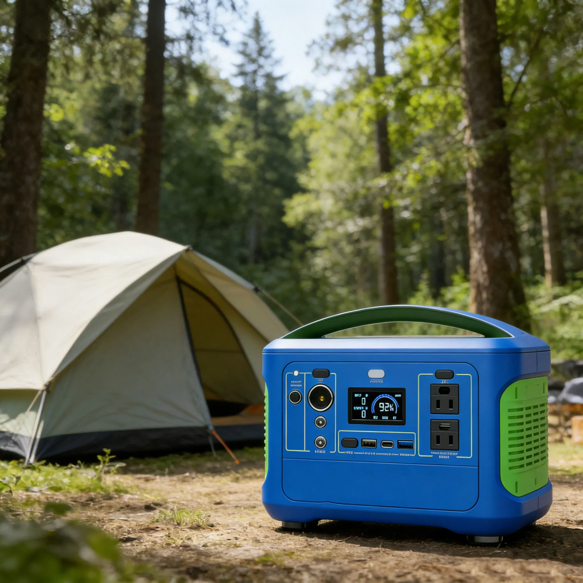 Customized 200W Pure Sine Wave MPPT LiFePO4 Small Silent Outdoor Portable Standby Solar Generator Jump Cigar Lighter Home Energy Storage Battery Solar Battery