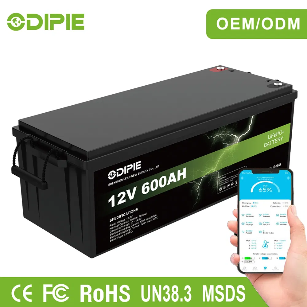 12V 12.8V 50ah 100ah 150ah 200ah 230ah 280ah 300ah 314ah 400ah 460ah 560ah 600ah 628ah Deep Cycle Lithium LiFePO4 LFP Solar Storage Battery OEM China Factory