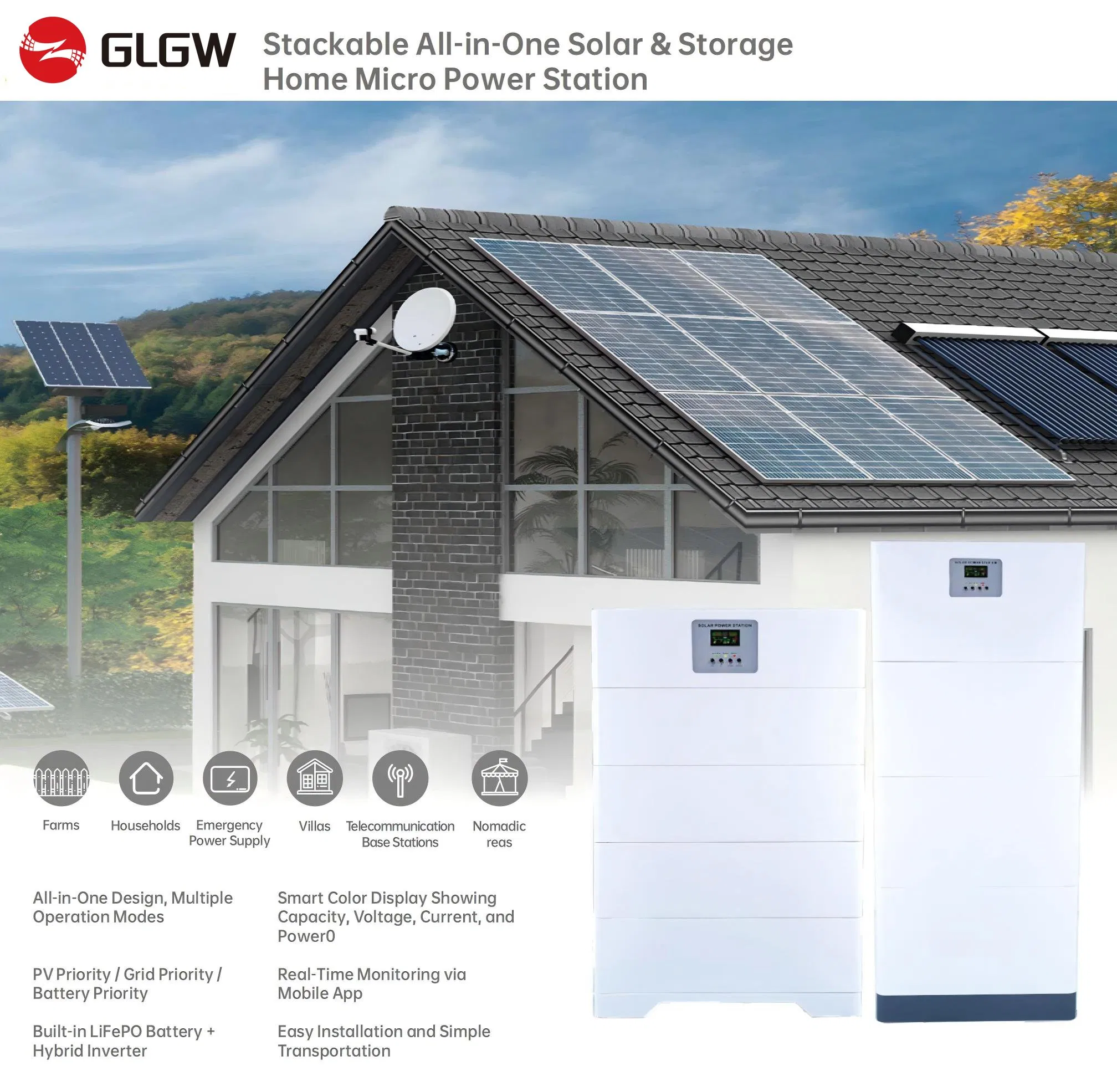 All-in-One Smart Backup Battery Stackable Home Energy Storage System