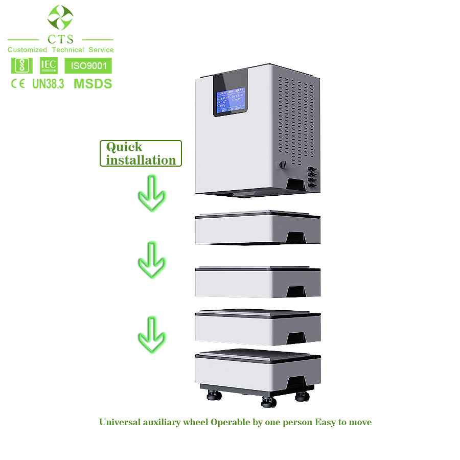 Cts High Voltage 15kwh 20kwh 25kwh 30kwh Solar Stacked Energy Storage Lithium Battery with Hybrid Inverter All in One Battery