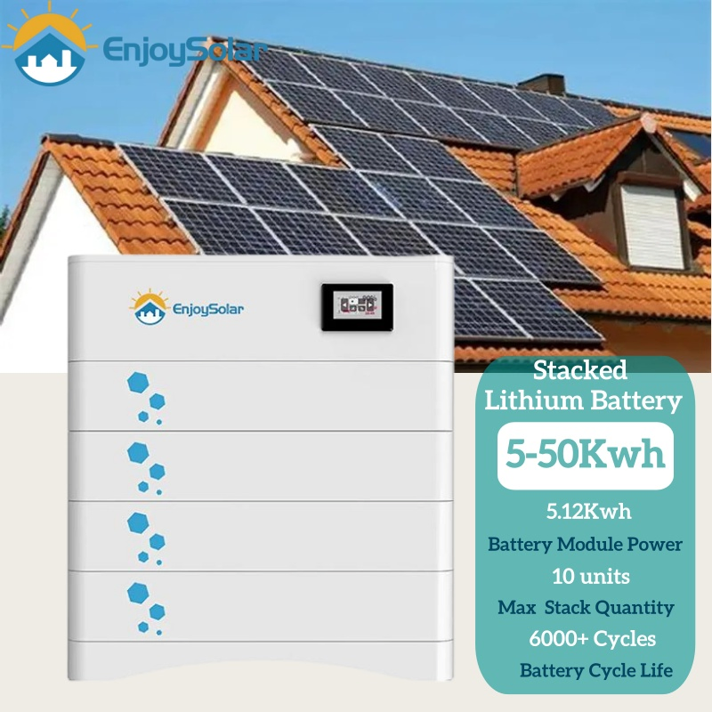 Enjoy Solar Stackable High Voltage 15kwh 20kwh 30kwh 40kwh Solar Lithium Battery for Solar Power Storage System