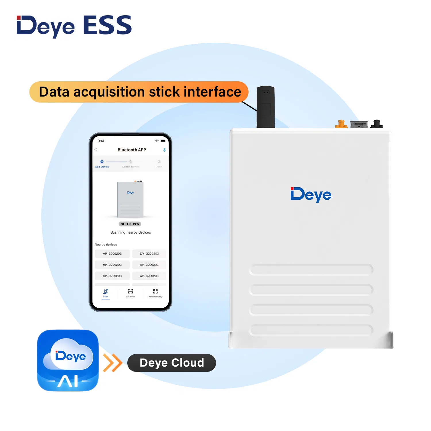 Deye Ess Se-F5 PRO 100ah Max 164kwh Best Home Lithium Energy Battery Storage Solutions